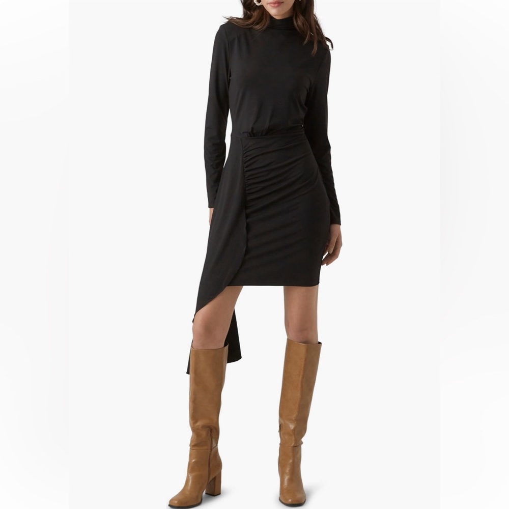NWT VERO MODA Hevi Long Sleeve Asymmetric Hem Jersey Dress in Sz XL